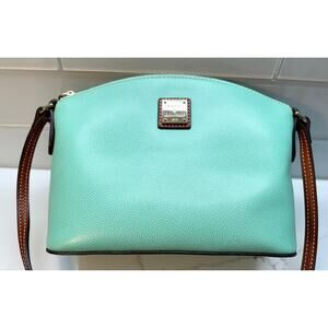 Authentic Dooney & Bourke Sea Foam Green, Ruby Crossbody, Italian Leather